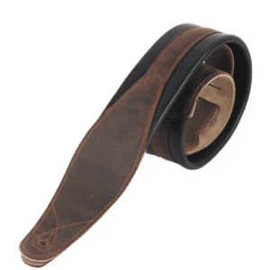 Correa de cuero acolchado para guitarra y bajo