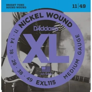 Cuerdas para Guitarra Electrica D'Addario EXL115 - Plateado