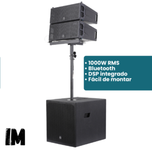 Sistema Line Array Activo LAP615 1000W RMS DSP Bluetooth TWS